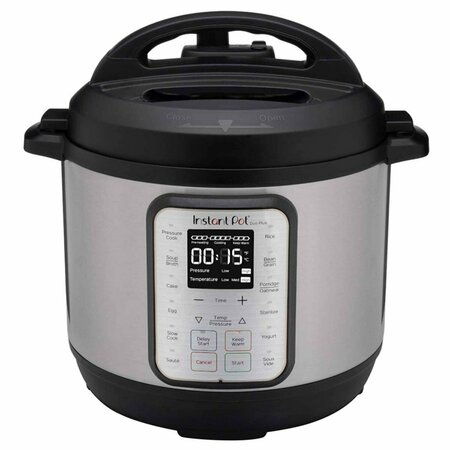 MORDER 6 qt. Duo Plus Stainless Steel Pressure Cooker Black & Silver MO3287295